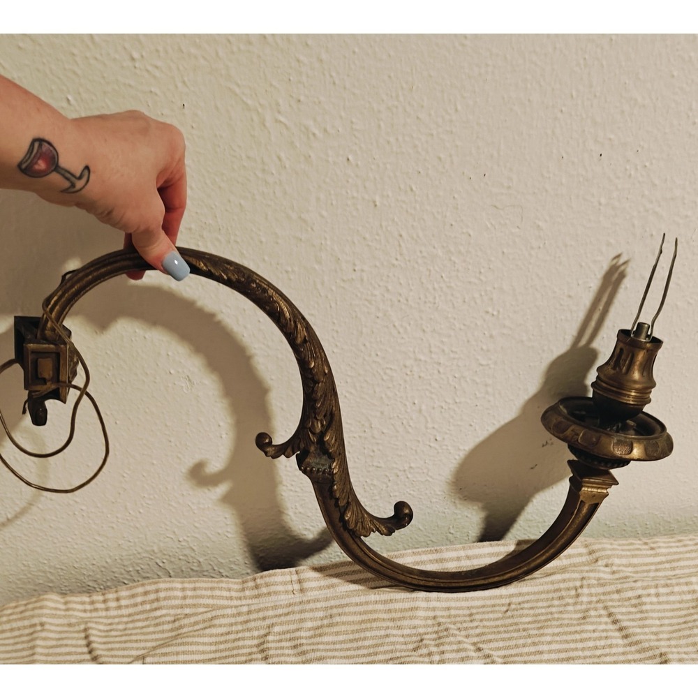 Antique Solid Brass Wall Sconce Lamp Chandelier‎ Arm salvage
